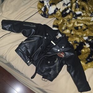Kids Leather Harley Jacket